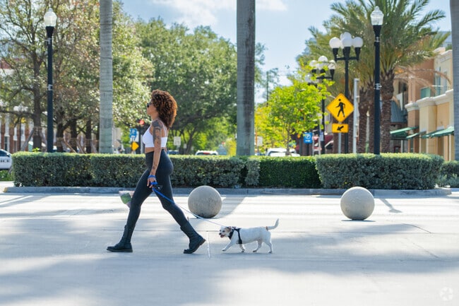 Take your dog for a walk at ArtsPark at Young Circle, located near Driftwood Acres.