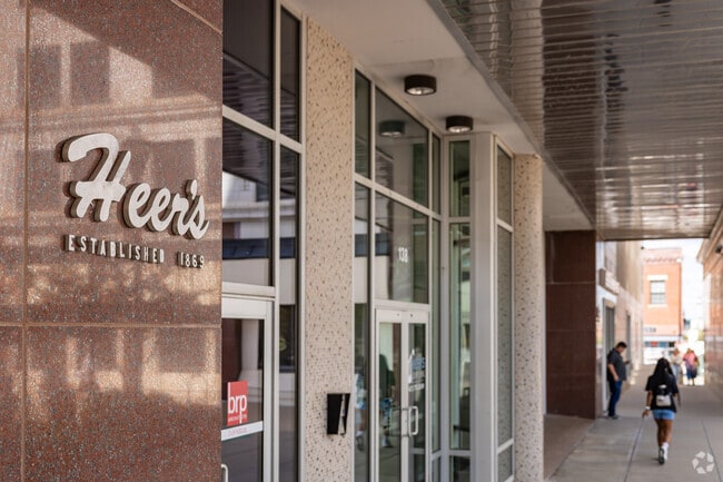 The Heer's building was once a department store and now a luxury apartment building in Downtown.