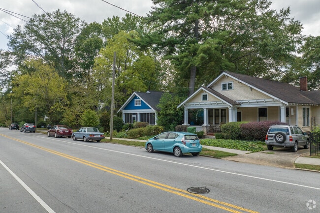 Lake Claire boasts cottage style homes with both driveways and ample street parking.