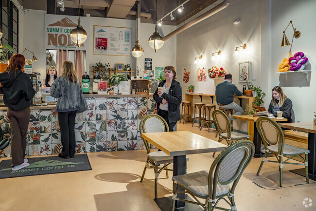 Summit Coffee is a popular coffee destination near the Lightrail Station for Sugar Creek locals.