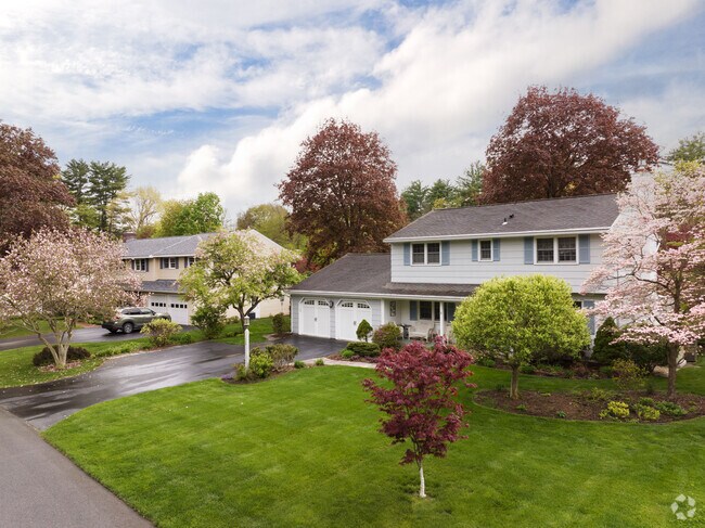 Well manicured lawns are frequent sight in Delmar.