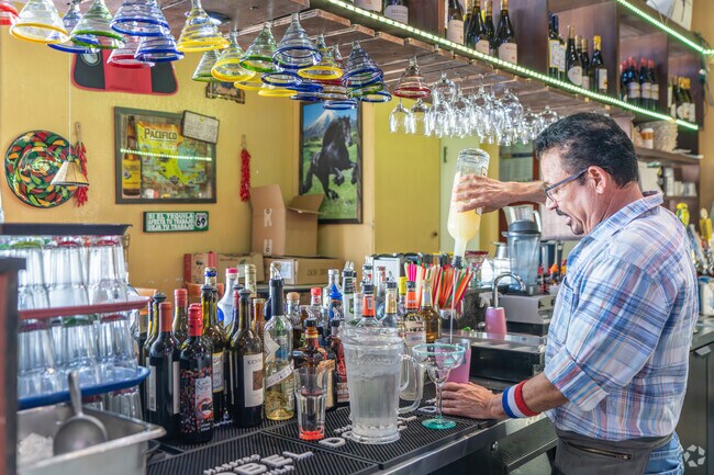 Red Pepper Bar and Grill serves traditional Mexican food and drink.