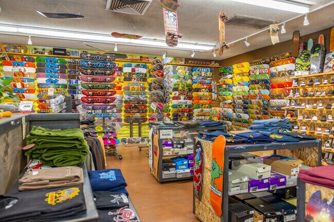 Find your new favorite skateboard at Cowtown Skateboards, near Mitchell Park West.