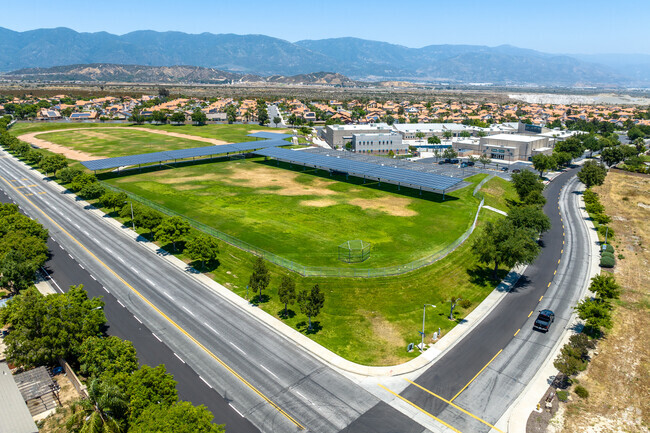 Kucera Middle School offers a sprawling campus when viewed from above.