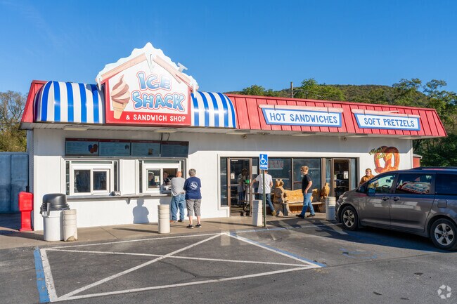 Curtin families visit The Ice Shack in Mill Hall for ice cream, pretzels, and fun.