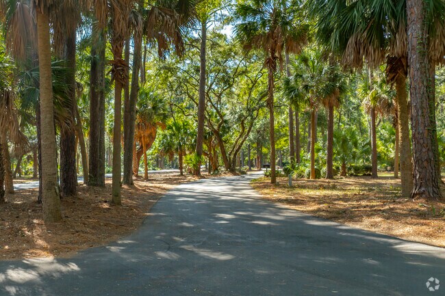 Moss Creek residents can enjoy a scenic drive through the dense greenery of the community.