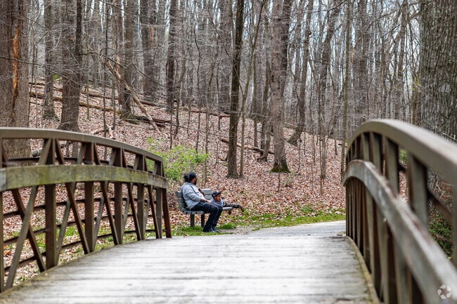 Never too early to get the little one's stoked on nature at Upper Magruder Branch Park.