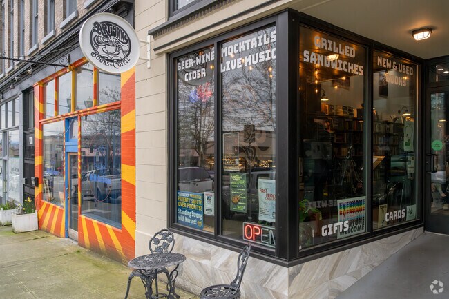 Head over to Artisans Books and Coffee's open mic night every first Friday in Port Gardner.