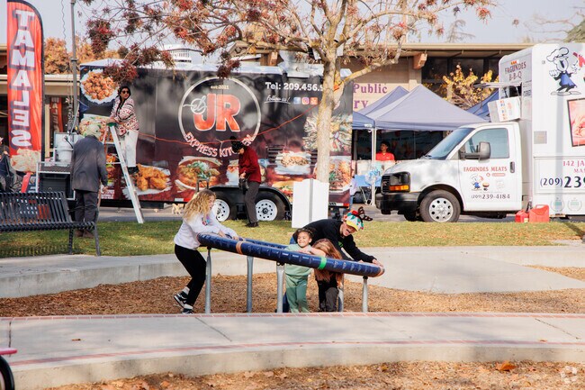 Hang out with friends at the Christmas in the Park in Downtown Manteca.