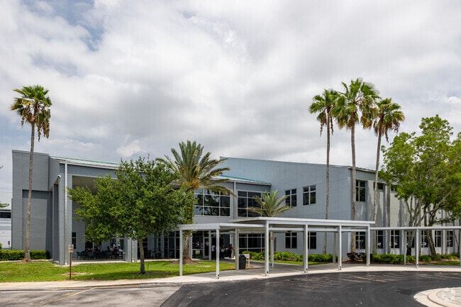 Lorenzo Walker Technical College in Naples has a large modern building.