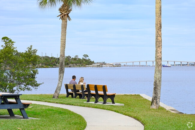 Take a break & take in the views on one of the many benches located throughout Riviera Park.