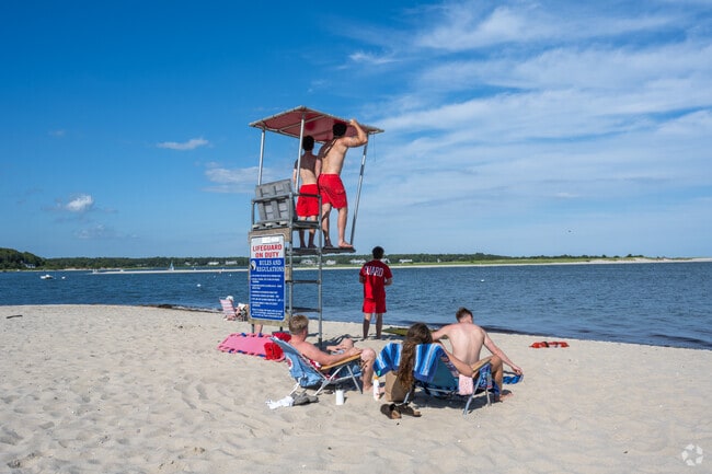 Lifeguards keep swimmers safe from the currents at Loop Beach.