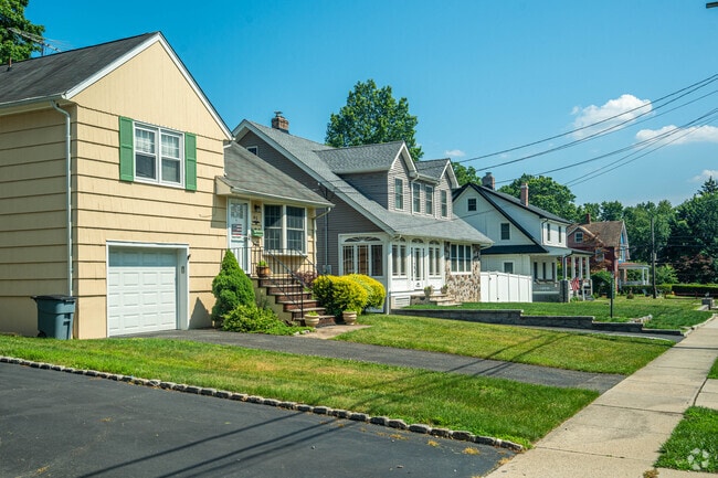Single-family homes are colorful in the Hillsdale neighborhood.