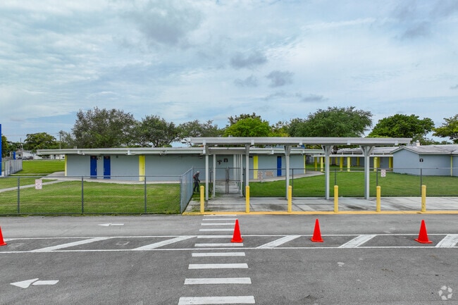 Blue Lakes Elementary arrival entrance in Miami, FL.