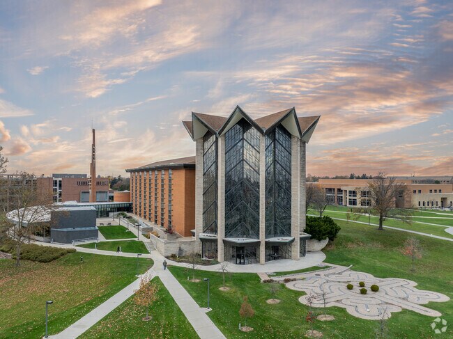 Valparaiso University is in the heart of Valparaiso and is known for its beautiful church.