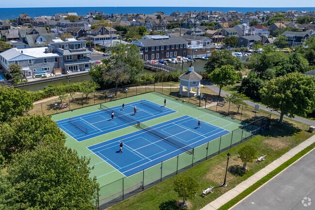 Centennial Park in Bay Head features tennis courts for residents.