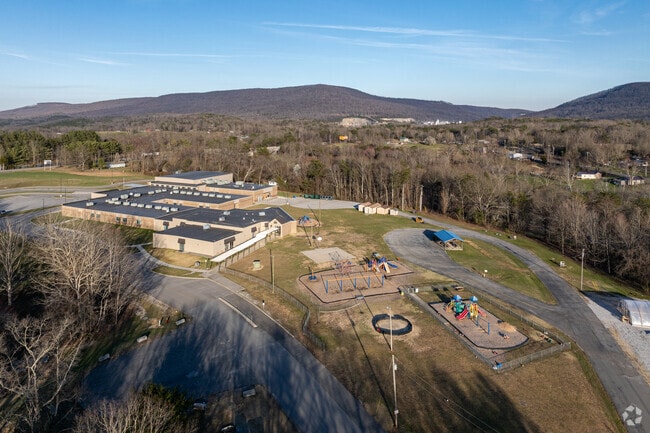 Crab Orchard Elementary School has a large playground for students.