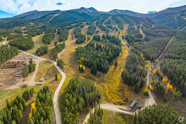 BreckConnect Gondola in Breckenridge, Colorado gets you up the mountain.