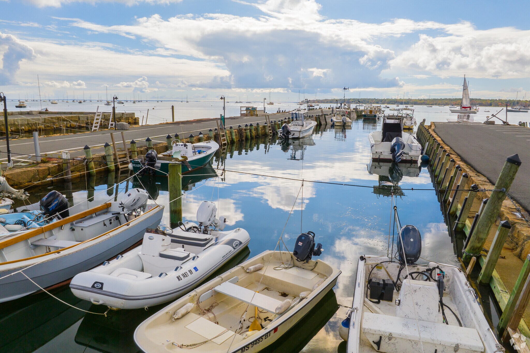 Boats large and small are welcome at the town wharf, with access to ample docking spots