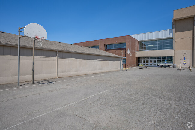 Aloha High School basketball courts in Aloha, Oregon.