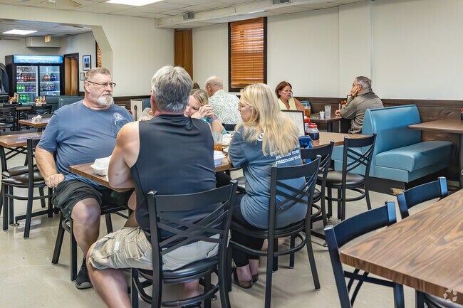 Locals frequent Virginia's Cafe because of the friendly atmosphere.