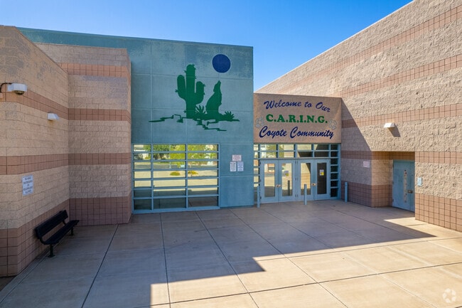 Kesterson Elementary entrance welcomes students.