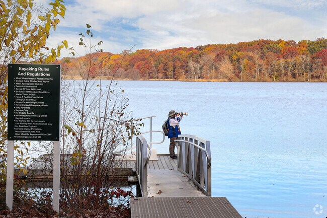 Bird watchers love hanging by the lake in Hempstead Lake Park to catch a special sight.