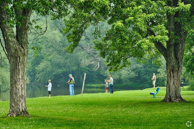 Mill Pond Park is a favorite for fishing, picnics, and family fun in Saline.