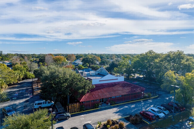The Lyman School enjoys shade and privacy from mature trees.