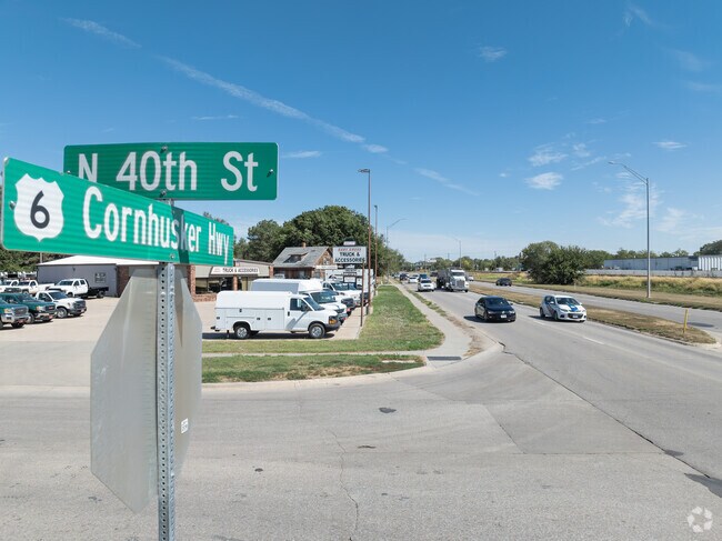 The Cornhusker Highway starts in downtown Lincoln and heads north bordering Sunset Acres.
