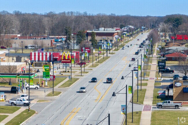 There are a handful of restaurants at the AmeriPlex at The Port on Portages North side.