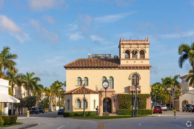 The Palm Beach Town Hall is a historic site in the city, located on South County Road.