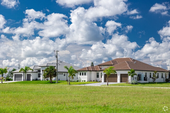 Many homes in Burnt Store are new builds with a typical Floridian style.