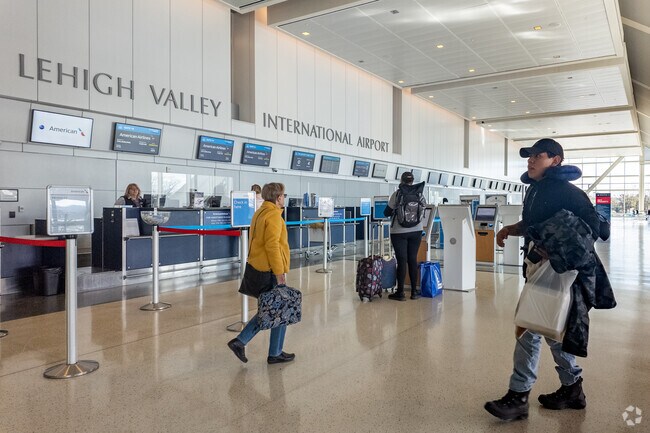 Catasauqua resdients have easy access to the Lehigh Valley International Airport.