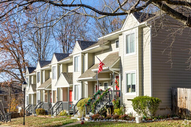 Newly built townhomes can be found in Tuckahoe Village, Virginia.