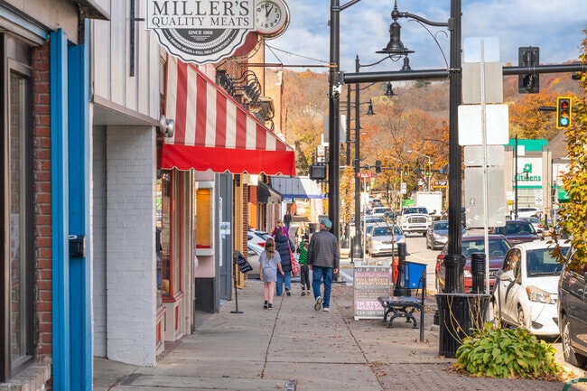 The safe and walkable streets in Butler are bustling with residents out to eat.