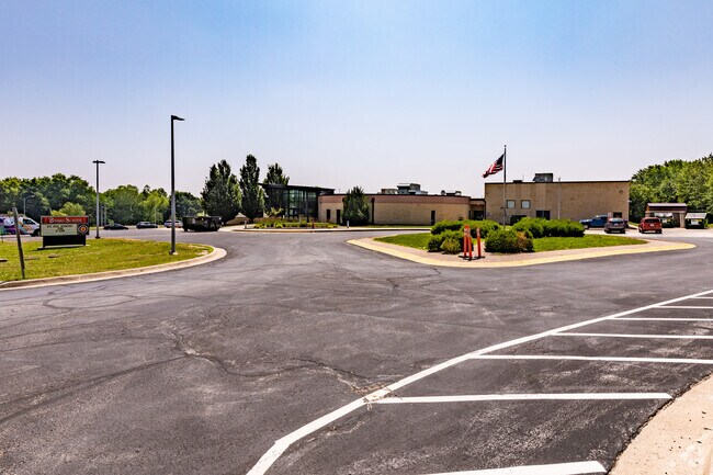 Barry School has a student pick up and drop off lane.
