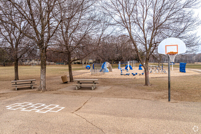 Golden Lake Elementary features a variety of options on the playground to keep students active.
