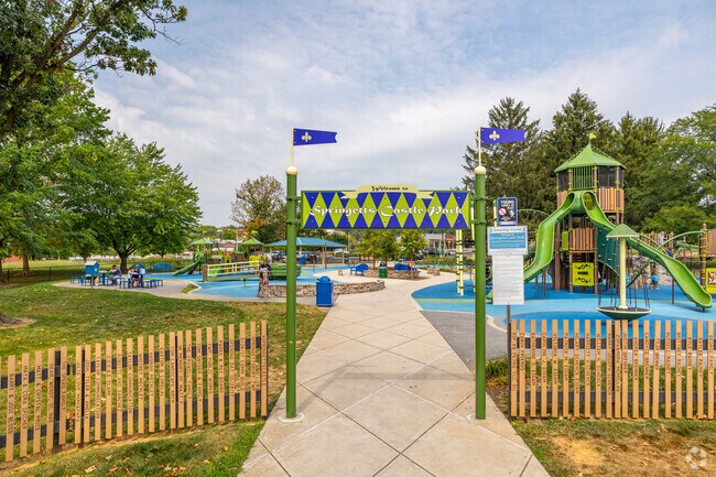 Kids can enjoy a castle themed playground at Springettsbury Township Recreation Park.