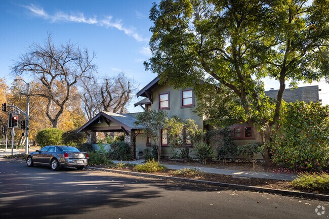 A beautiful Craftsman home sits on a corner lot in Old Claremont.