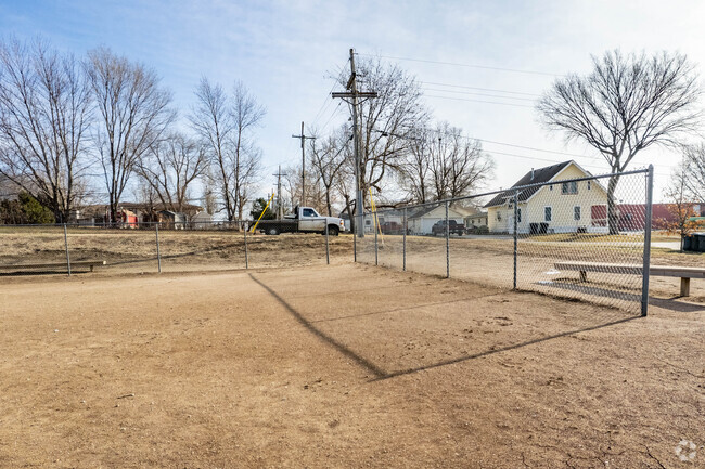 Elementary School at Ceresco has a small baseball filed.