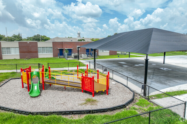 Kenly Elementary School has plenty of outdoor space for children to use.