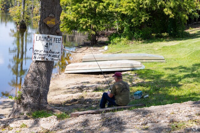 Locals can do fishing from any side of the Bayou River in University Area.