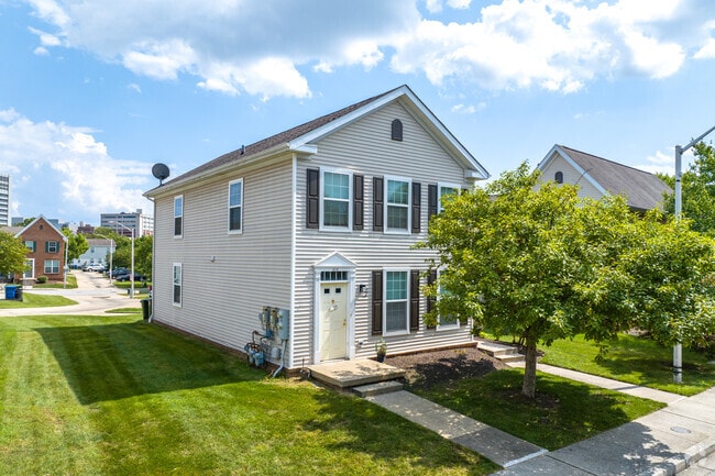 Some townhomes in Heritage Crossing offer decent size yards.