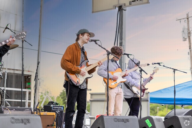 Several bands share the stage throughout the evening at the Heard on Hurd Festival.