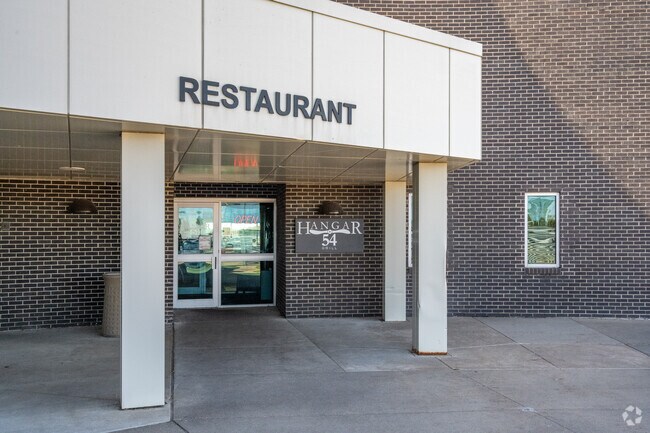 Hangar 54 is the only restaurant located at the Airport.