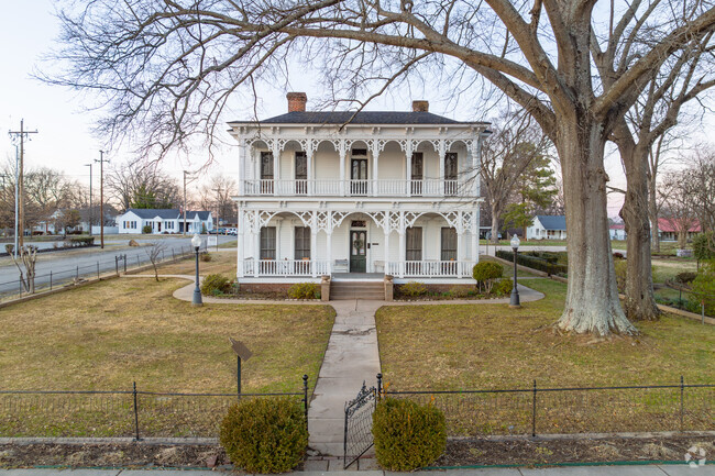 Constructed in 1874, the historic Benjamin Clayton Black House in Searcy is currently an art gallery.