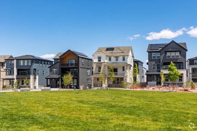 Each modern traditional home in Sterling Ranch is a smart home, equipped with a touchpad that tracks utility usage.