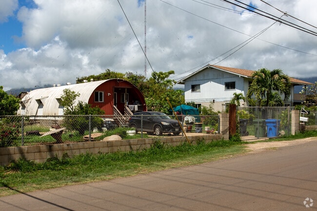 Unique Quonset Hut Style Homes Line the Streets of Waianae.