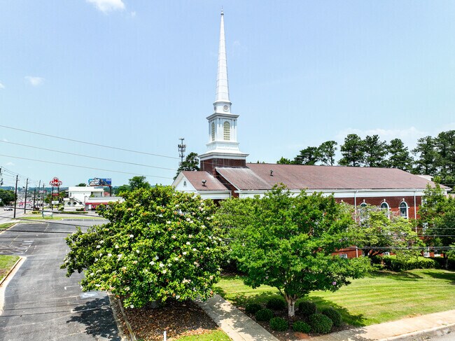 A National Hills house of worship located at the entrance.